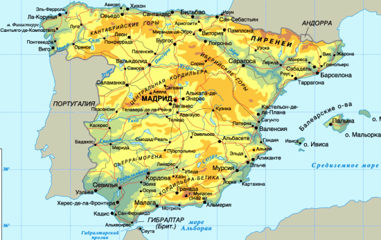 недвижимость в испании на карте